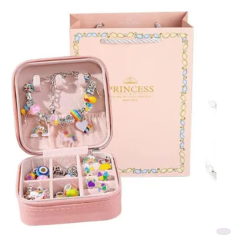 Kit Fazer Pulseiras Com Berloques Kids Princess