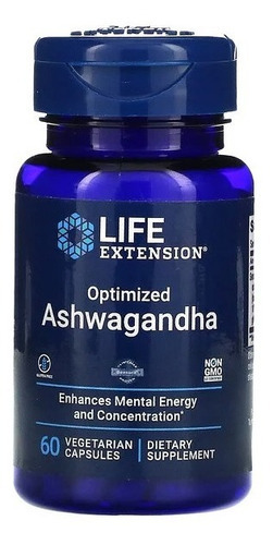 Life Extension I Ashwagandha Optimizada I 60 Veg Caps Sabor Sin Sabor