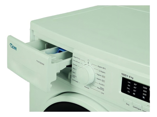 Lavarropas automático Tem hasta 6kg 220V color blanco