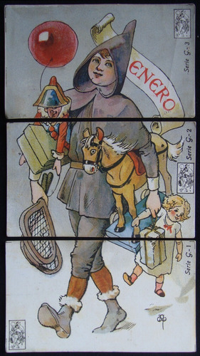 3 Cromos Barcelona. Chocolate Amatller. 1911. Serie G. 23087