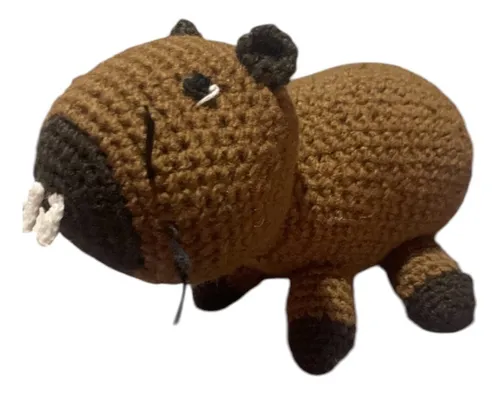 Peluche Capibara/ Capincho/ Crochete Marrón