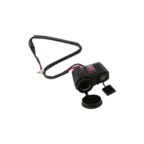 Cargador Motocicleta 2 Usb 5 Volt + Encendedor Toma Elect