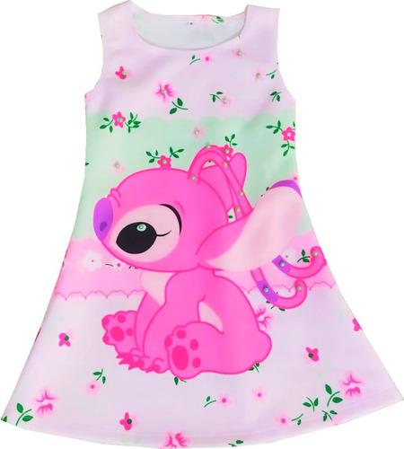 Vestido Para Niñas De Lilo Y Stitch Y Angela (angel) - Cs