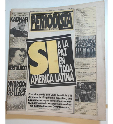 Revista El Periodista 11 Año 1 Fecha 30 De Noviembre 1984
