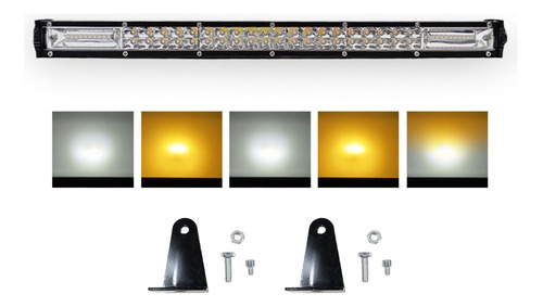 Barra Led 180w Luz Blanco/ambar 60 Led Ultra 50cm Auto Bus 