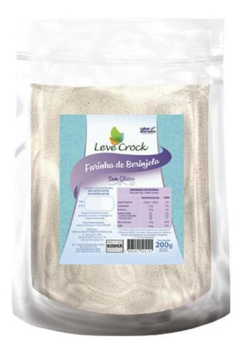 Kit 3x: Farinha De Berinjela Sem Glúten Leve Crock 200g