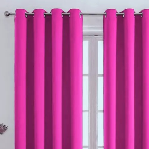 2juegos Cortina Blackout Vero Hogar 2.13m 1.37m Lisa Térmica Fucsia