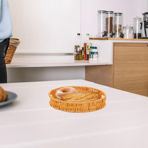 Cesta De Pan De Ratán De Imitación, Cesta Para Servir Pan,