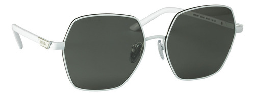 Prada Spr 56y 461-5z1 Hexagon Shape Blanco Gris (Usado)