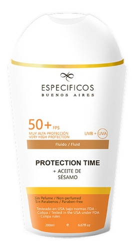 Protection Time 50+ Aceite De Sésamo Específicos Bs As 200ml