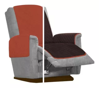 Fundas Para Sillón Reclinable Reposet Cubre Sofá Anaranjado