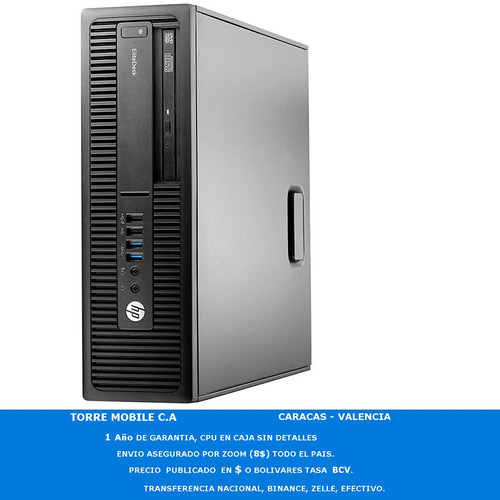 Imagen 4 de 4 de Torre Mobile. Cpu Hp Prodesk I5 4ta Gen, Sff, 8gb R , 740 Gb