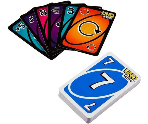 Imagen 3 de 3 de Uno Flip Cartas Con Dos Caras Juego De Mesa Mattel Gdr44