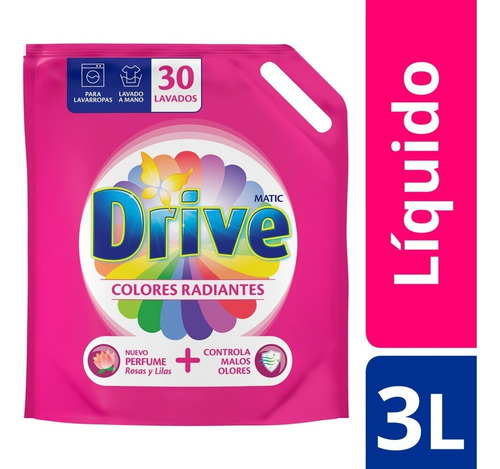 Jabon Liquido Drive Matic Colores Radiantes X 3 Lt