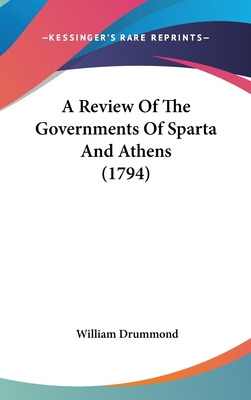 Libro A Review Of The Governments Of Sparta And Athens (1...