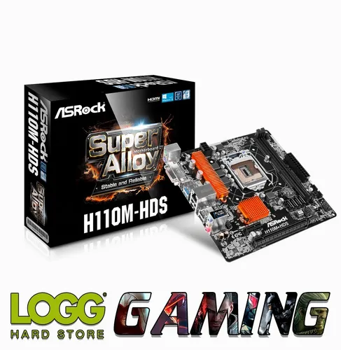 Motherboard Asrock H110m-hds S1151 Intel Ddr4