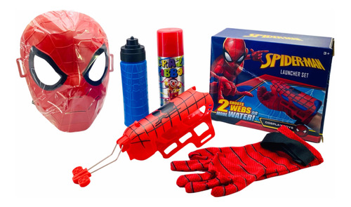Guante Lanza Telarañas Spiderman Con Máscara Avengers