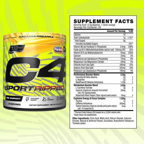 Polvo Para Antes Del Entrenamiento Cellucor C4 Ripped Sport,