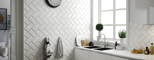 Imagen 3 de 5 de Ceramica Azulejo Subway Blanco Brillo 10x20. Ceramicarte =)