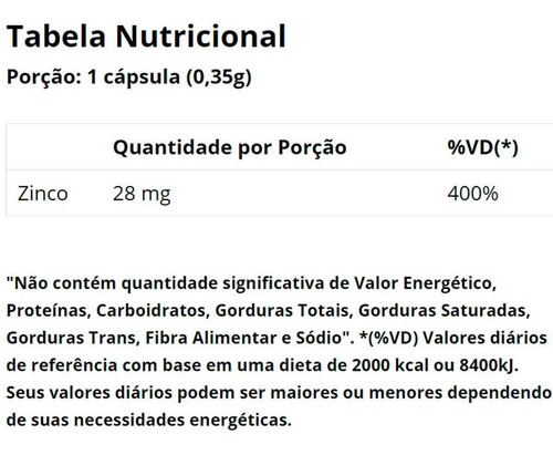 Imagem 2 de 2 de Zinco Zinc Chelated 90 Cápsulas - Vitaminlife