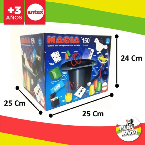 Imagen 3 de 5 de Juego De Magia 150 Trucos Con Galera Original Antex Playking
