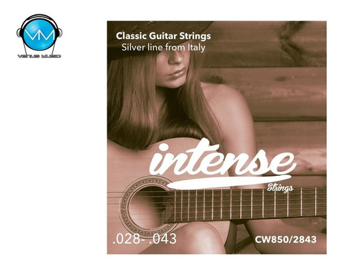 Encordadura Intense Strings Classic Guitar Nylon Cw850