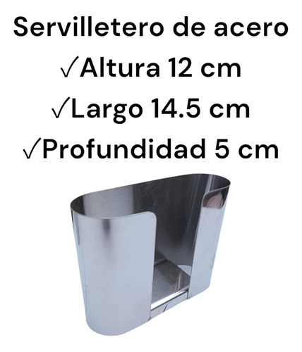 5 Servilleteros De Acero Porta Servilletas Caja Restaurant