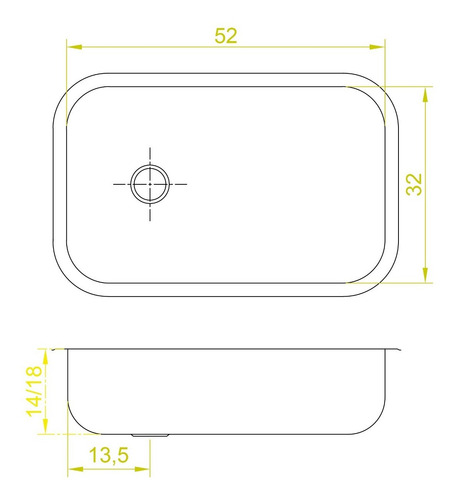 Imagen 5 de 6 de Bacha Simple Inoxidable 52x32 + Griferia Monocomando Mesada