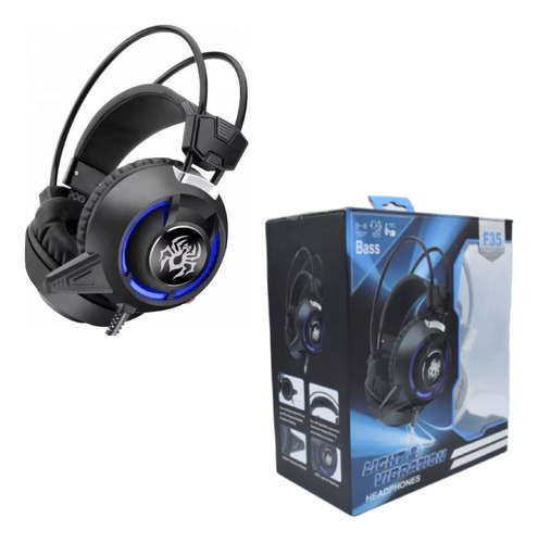 Auricular Gamer Vibracion Microfono Pc Ps4 Luz F35 Ohmyshop