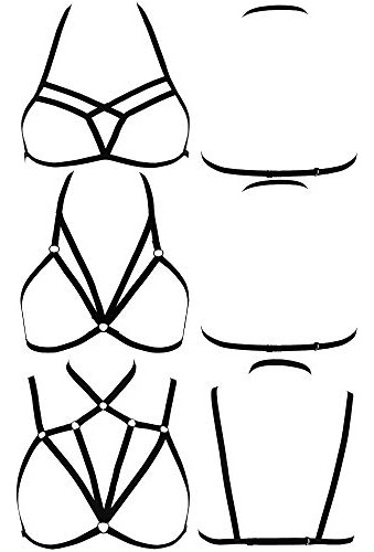 3 Pieces Women Harness Bra Lingerie For Women Girls Supplies