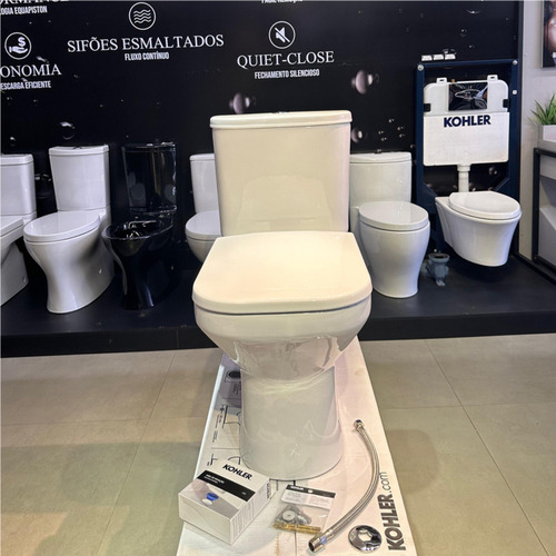 Bacia Vaso Sanitário Kohler Span Flow Square Caixa Acoplada Cor Branco