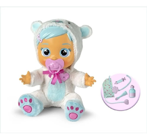 Imagem 3 de 6 de Boneca Que Chora Kristal Com Acessorios Cry Babies Brinquedo