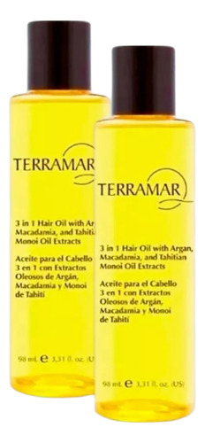 2 Aceites Óleo Terramar 98 Ml Capilar Restaurador Viajero