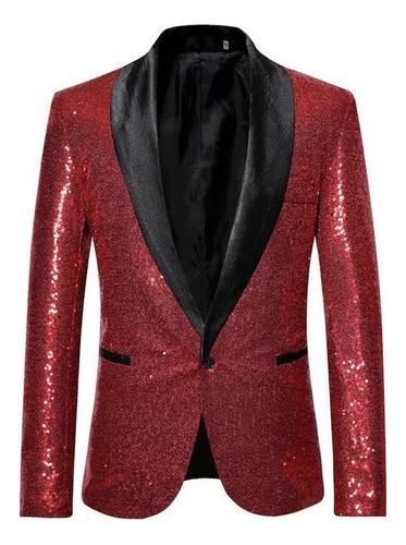 Fiesta De Pasarela Con Blazer De Lentejuelas Para Hombre