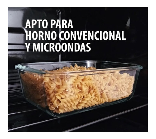 Imagen 3 de 10 de Hermetico Vidrio X3 Rectangular Freezer Microondas Horno