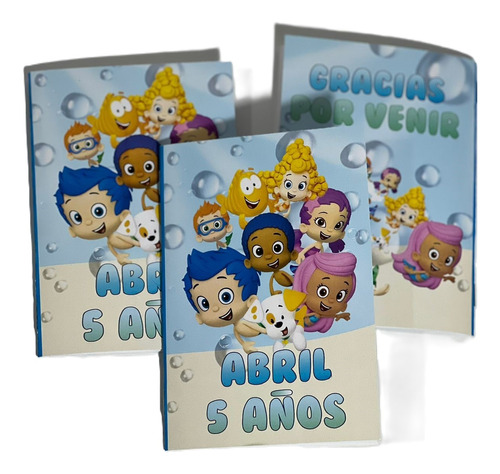 Libritos Para Colorear Personalizados X 15 Bubble Guppies