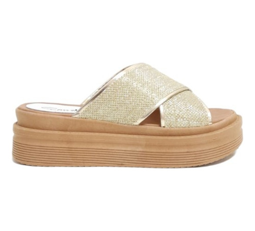Imagen 2 de 4 de Sandalias Glitz Oro