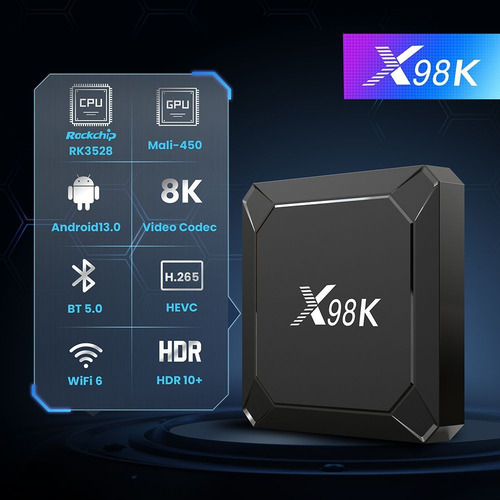 Tv Box Android 8k Wifi6 Bluetooth 4+32gb Streaming Hd