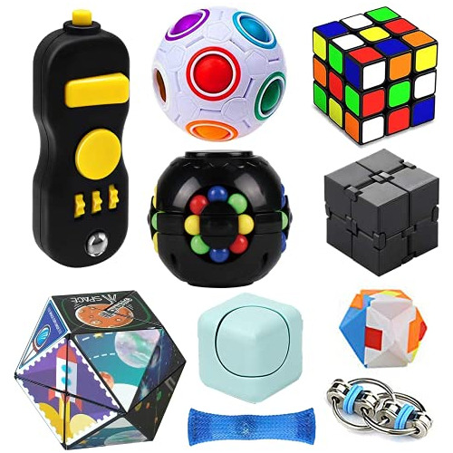 Fidget Set 10 Pack, Mágico Cube Fidget Anillos Jncml