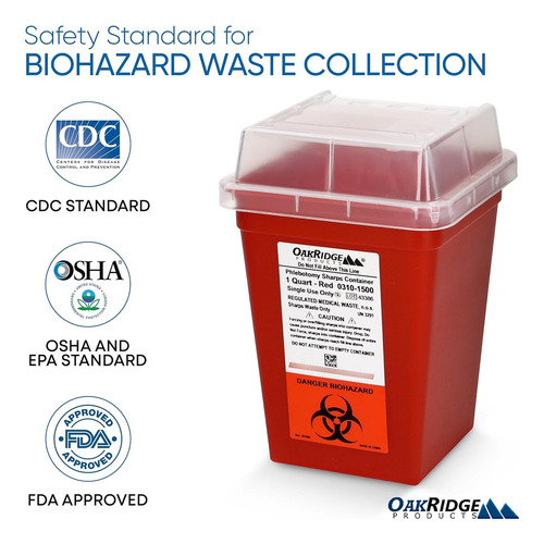 1 Quart Size (pack Of 3) | Sharps Disposal Container |