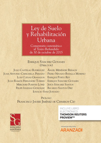 Libro Ley Del Suelo Y Rehabilitacion Urbana - Enrique San...