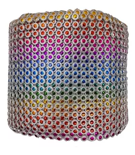 Galon Falso Strass Colores Circulos Tortas Deco X 10 Yardas