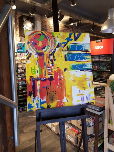 Imagen 2 de 7 de Obra De Arte 70x70 Original - Acrílico Pintado A Mano