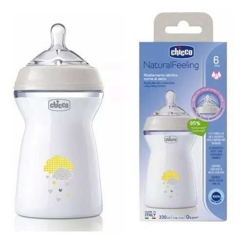 Imagen 2 de 10 de Mamadera Natural Feeling 6m+ 330ml Chicco By Maternelle
