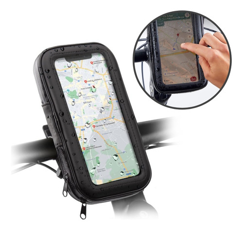 Soporte 360º Funda Moto Bicicleta Celular Gps Impermeable