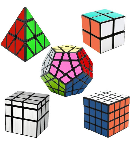 Cubo Rubik Pack Qiyi  X5 Megaminx, 2x2, 4x4, Mirror Pyraminx