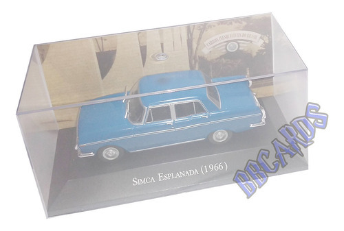 Miniatura Antiguidade Colecionável Simca Esplanada 1966 1:43 Cor Azul