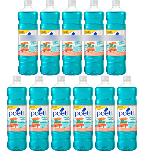 Pack 11 Poett 900ml Perfuma Y Desinfecta Colección Completa