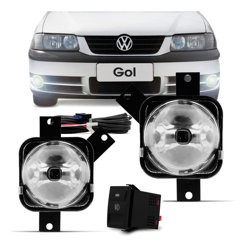 Kit Farol Milha Gol Parati Saveiro G3 2003 A 2005 Sem Grade