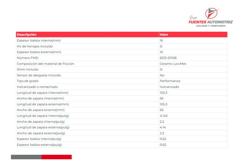 Kit Balatas Traseras Disco A3 2.0 Tdi 2012 2013 Ceramica